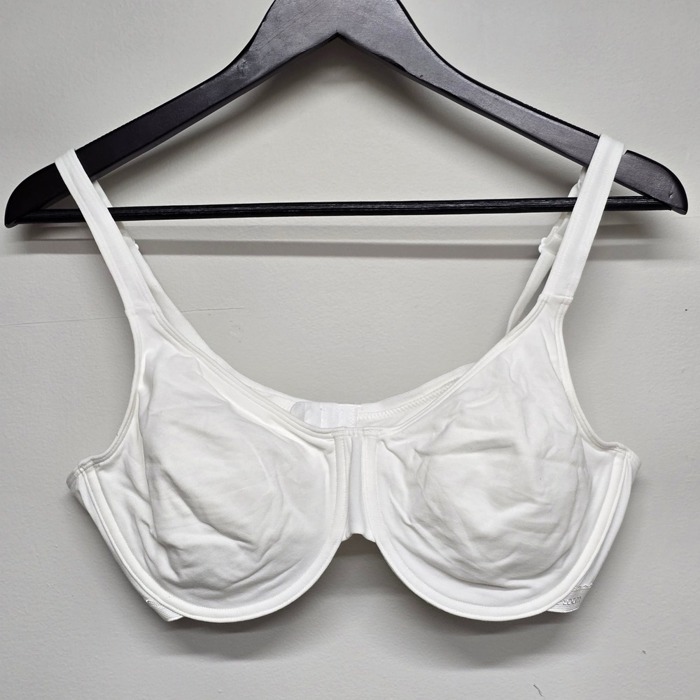 Fruit of the Loom Underwire Bra Womens 42C White Cotton Spandex Comfort Basic